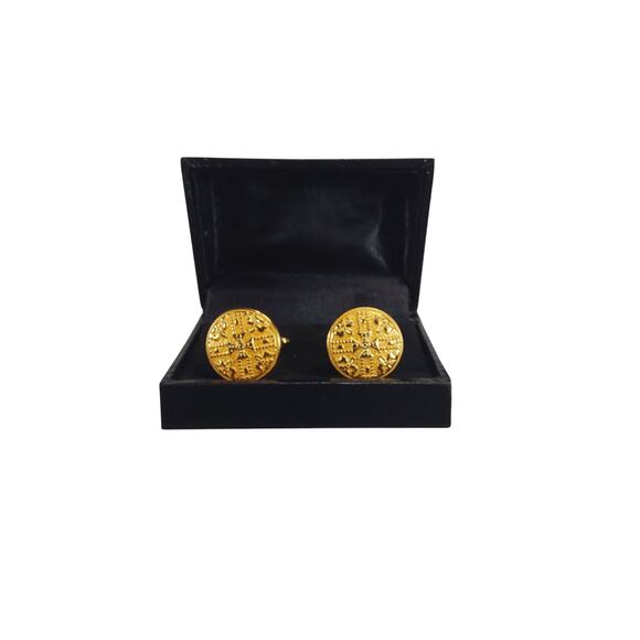 Royal Salute 21 Years Scotch Whisky Cufflink Gold Tone - Picture 1 of 3